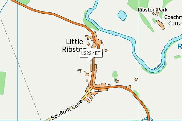 Little Ribston Cricket Club map (LS22 4ET) - OS VectorMap District (Ordnance Survey)