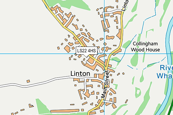 LS22 4HS map - OS VectorMap District (Ordnance Survey)