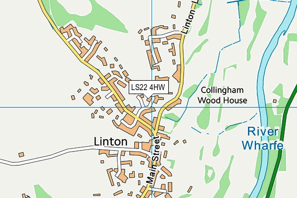 LS22 4HW map - OS VectorMap District (Ordnance Survey)
