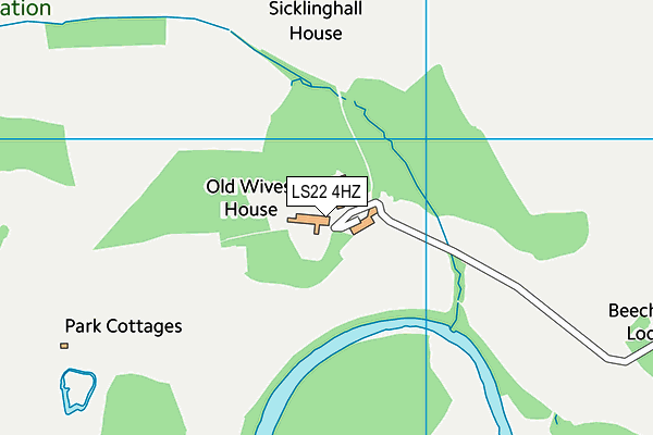 LS22 4HZ map - OS VectorMap District (Ordnance Survey)
