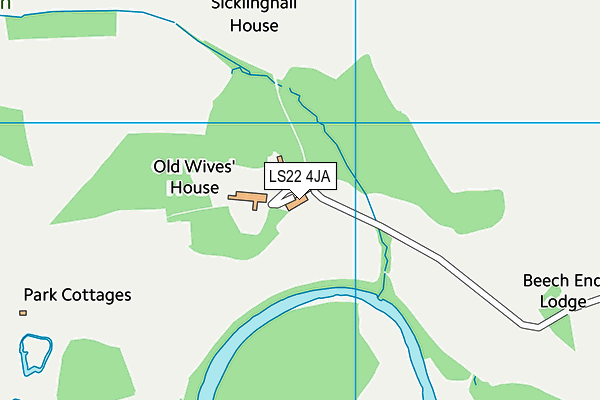 LS22 4JA map - OS VectorMap District (Ordnance Survey)
