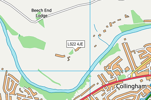 LS22 4JE map - OS VectorMap District (Ordnance Survey)