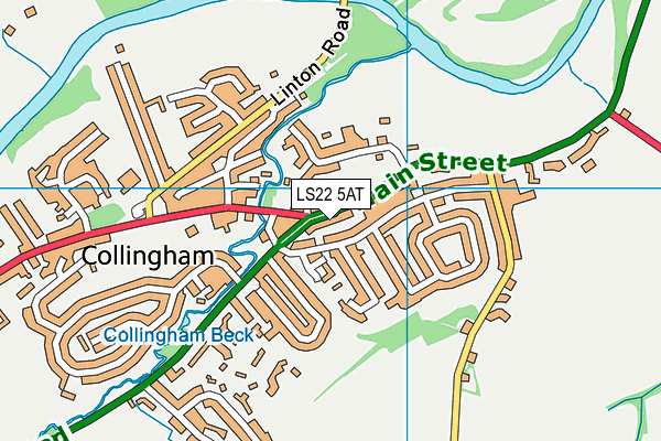 LS22 5AT map - OS VectorMap District (Ordnance Survey)