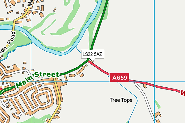 LS22 5AZ map - OS VectorMap District (Ordnance Survey)