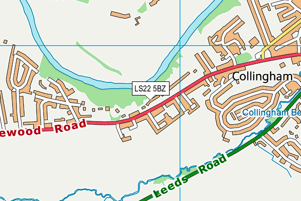 LS22 5BZ map - OS VectorMap District (Ordnance Survey)