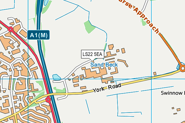 LS22 5EA map - OS VectorMap District (Ordnance Survey)