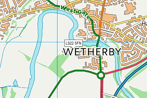 Wetherby Sports Association map (LS22 5FN) - OS VectorMap District (Ordnance Survey)
