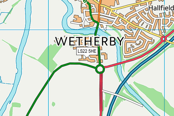 LS22 5HE map - OS VectorMap District (Ordnance Survey)