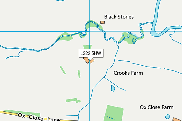 LS22 5HW map - OS VectorMap District (Ordnance Survey)
