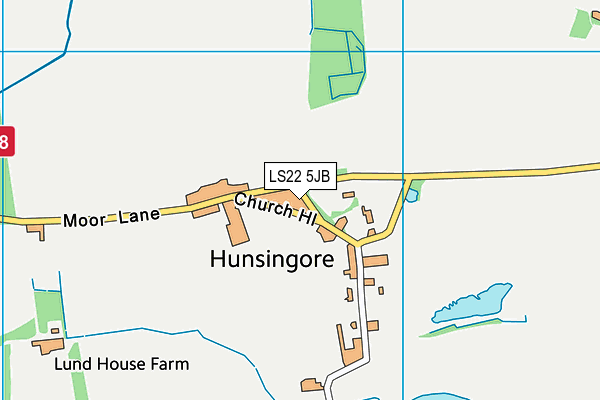 LS22 5JB map - OS VectorMap District (Ordnance Survey)