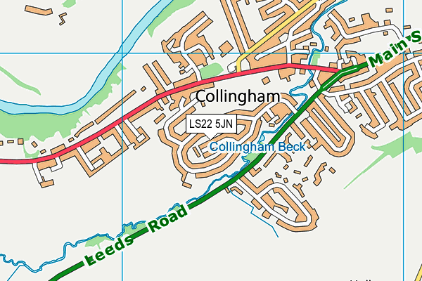 LS22 5JN map - OS VectorMap District (Ordnance Survey)