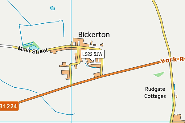 LS22 5JW map - OS VectorMap District (Ordnance Survey)