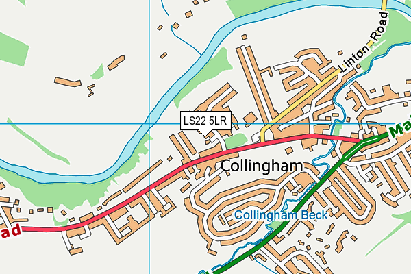 LS22 5LR map - OS VectorMap District (Ordnance Survey)