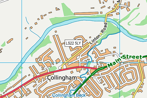 LS22 5LY map - OS VectorMap District (Ordnance Survey)