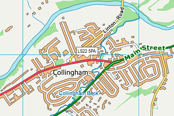 LS22 5PA map - OS VectorMap District (Ordnance Survey)