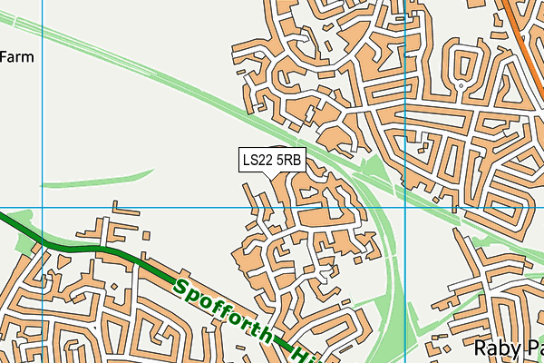 LS22 5RB map - OS VectorMap District (Ordnance Survey)
