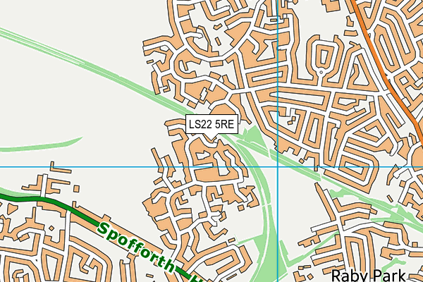 LS22 5RE map - OS VectorMap District (Ordnance Survey)