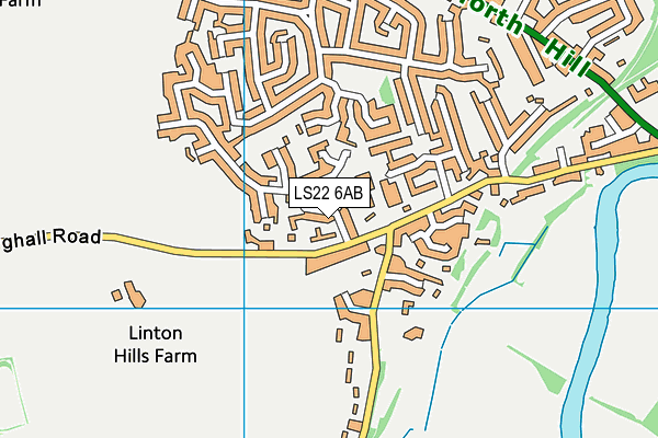 LS22 6AB map - OS VectorMap District (Ordnance Survey)