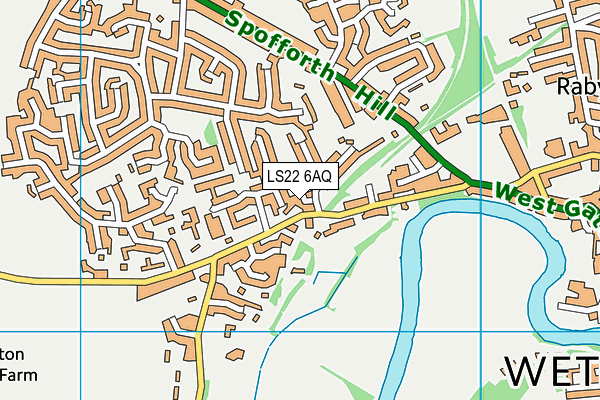 LS22 6AQ map - OS VectorMap District (Ordnance Survey)