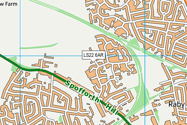 LS22 6AR map - OS VectorMap District (Ordnance Survey)
