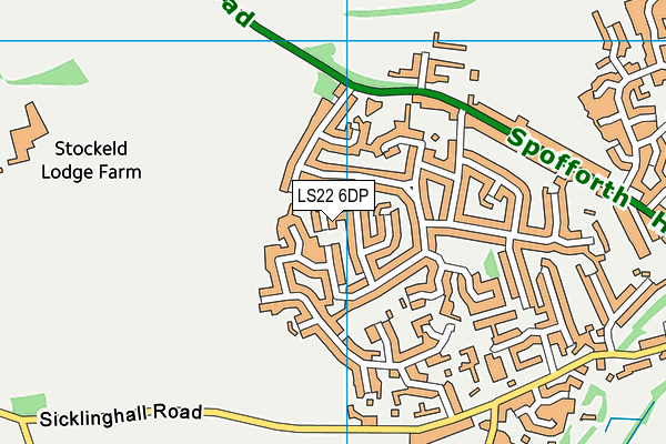 LS22 6DP map - OS VectorMap District (Ordnance Survey)