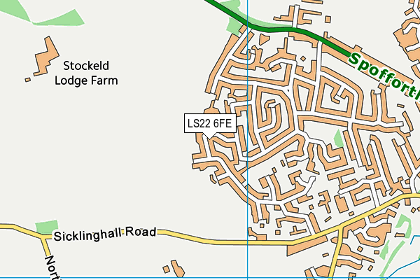 LS22 6FE map - OS VectorMap District (Ordnance Survey)