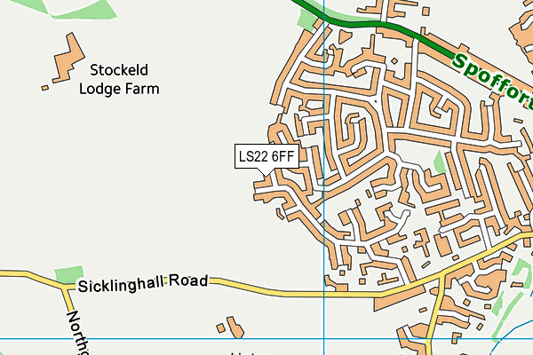 LS22 6FF map - OS VectorMap District (Ordnance Survey)