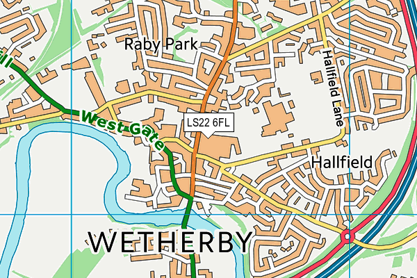 LS22 6FL map - OS VectorMap District (Ordnance Survey)