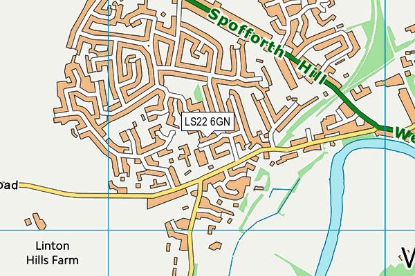 LS22 6GN map - OS VectorMap District (Ordnance Survey)