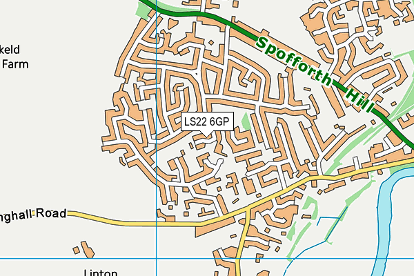 LS22 6GP map - OS VectorMap District (Ordnance Survey)