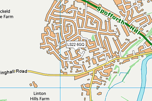 LS22 6GQ map - OS VectorMap District (Ordnance Survey)