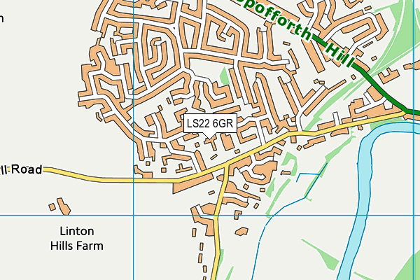 LS22 6GR map - OS VectorMap District (Ordnance Survey)