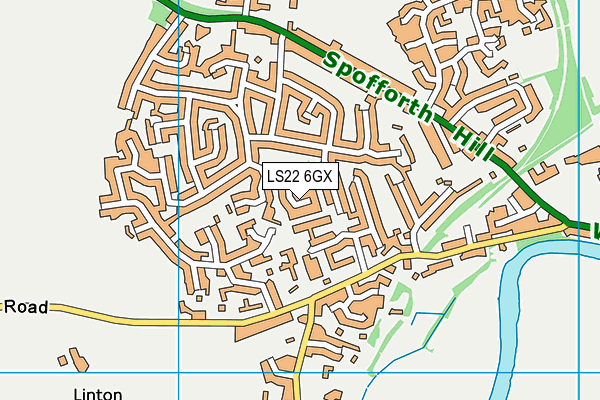 LS22 6GX map - OS VectorMap District (Ordnance Survey)