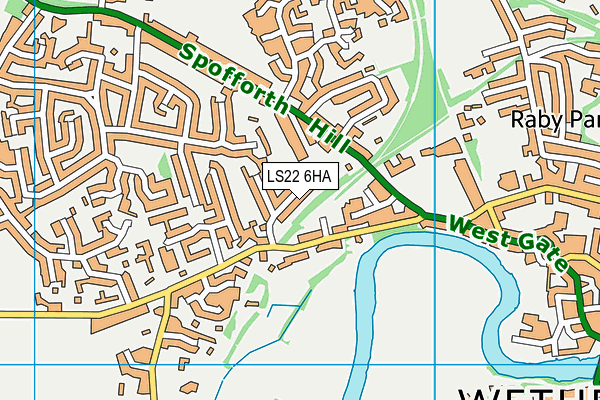 LS22 6HA map - OS VectorMap District (Ordnance Survey)
