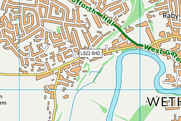 LS22 6HD map - OS VectorMap District (Ordnance Survey)
