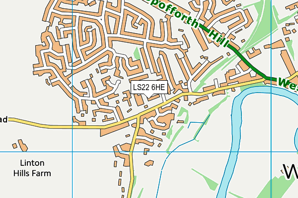 LS22 6HE map - OS VectorMap District (Ordnance Survey)