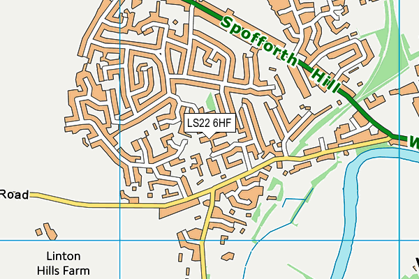 LS22 6HF map - OS VectorMap District (Ordnance Survey)