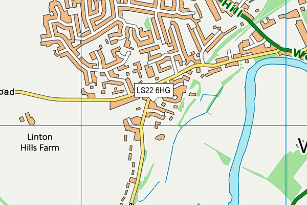 LS22 6HG map - OS VectorMap District (Ordnance Survey)