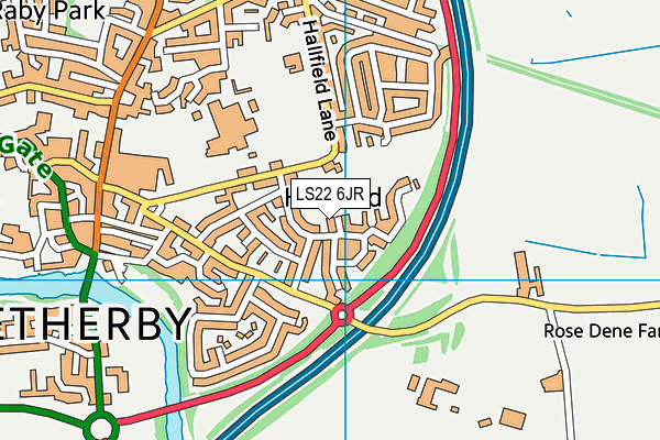 LS22 6JR map - OS VectorMap District (Ordnance Survey)