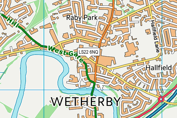 Wetherby Methodist Church map (LS22 6NQ) - OS VectorMap District (Ordnance Survey)