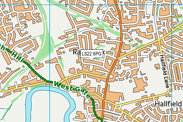LS22 6PG map - OS VectorMap District (Ordnance Survey)