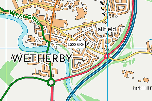 LS22 6RH map - OS VectorMap District (Ordnance Survey)