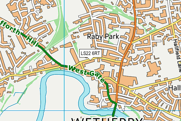Crossley Street Primary School map (LS22 6RT) - OS VectorMap District (Ordnance Survey)