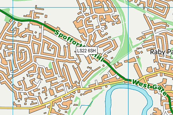 LS22 6SH map - OS VectorMap District (Ordnance Survey)