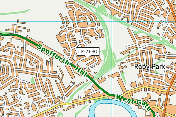 LS22 6SQ map - OS VectorMap District (Ordnance Survey)