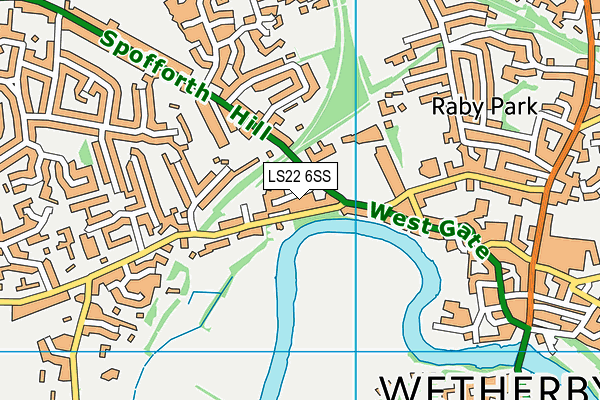 LS22 6SS map - OS VectorMap District (Ordnance Survey)