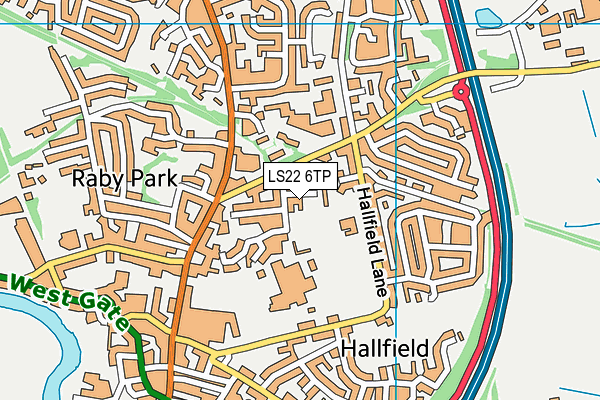 LS22 6TP map - OS VectorMap District (Ordnance Survey)