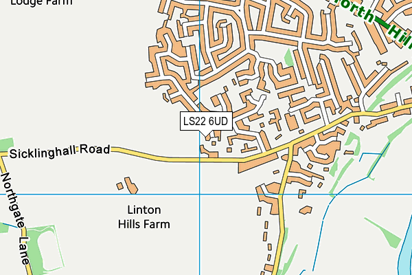 LS22 6UD map - OS VectorMap District (Ordnance Survey)
