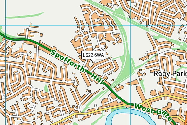 LS22 6WA map - OS VectorMap District (Ordnance Survey)