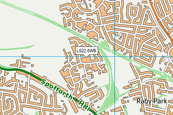 LS22 6WB map - OS VectorMap District (Ordnance Survey)